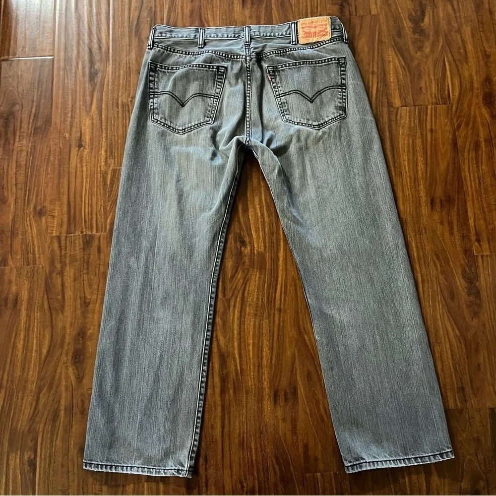 Levi’s 501 Straight Leg Faded Black Button Fly Jeans size 38 x 30